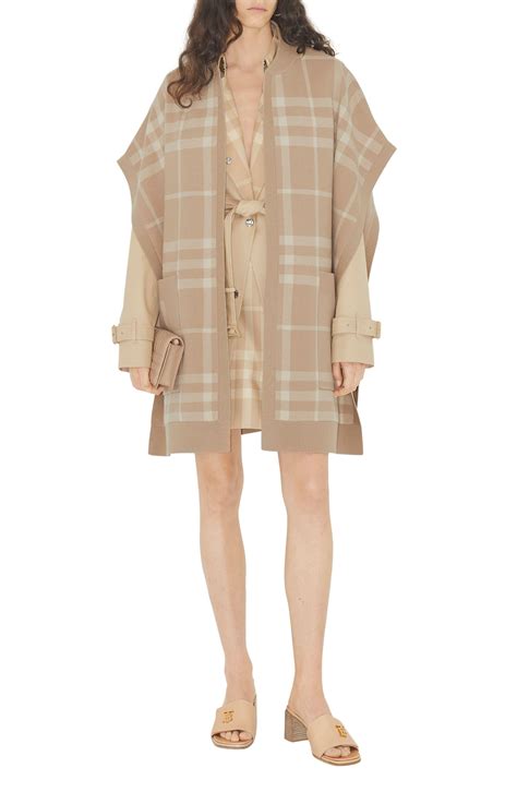 plaid check beige dress tunic burberry dhgate|burberry cashmere cape jacket.